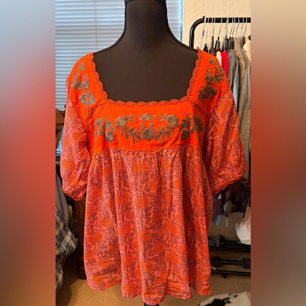 Sister Mary Brand Floral Embroidered Women's Top